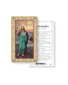 The Beatitudes Christ Blessing Holy Card
