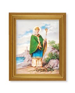 10" x 12" Gold Leaf Finish Beveled Frame with 8" x 10" St. Patrick Textured Art