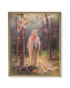 8" x 10" Gold Plaque Frame with a Madonna of the Woods