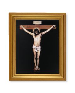 10" x 12" Gold Leaf Finish Beveled Frame with 8" x 10" Crucifixion Textured Art