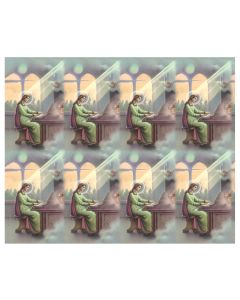 Saint Cecilia Patron of Musicians Eight-Up Micro Perforated Holy Cards
