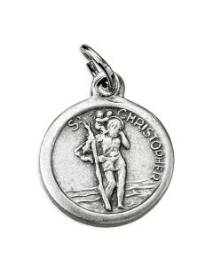 15mm Round Saint Christopher Medal