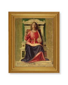 10" x 12" Gold Leaf Finish Beveled Frame with 8" x 10" The King Of Heaven Textured Art