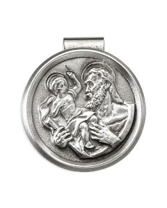 Saint Christopher Auto Visor Clip (Sold in Inc. of 3)