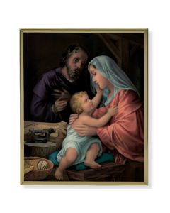 11" x 14" Gold Plaque Frame with a Holy Family Print