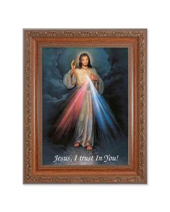8.25" x 10.25" Ornate Wood Frame with a 6" x 8" Divine Mercy Print