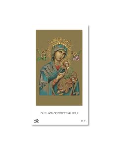 Our Lady of Perpetual Help Holy Card