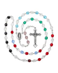 6mm Pro Life Glass Bead Rosary