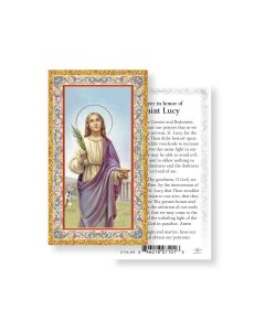 Saint Lucy Holy Card
