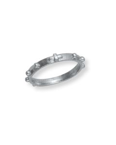 Medium Silver Oxidized Rosary Ring