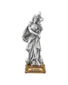 4 1/2" Pewter Saint Mary Magdalene Statue, Gift Boxed-P65