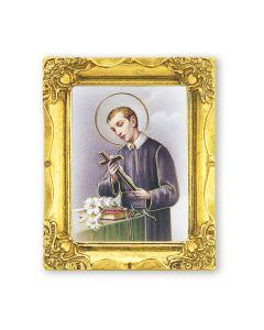 3" x 2" Antique Gold Frame with Saint Gerard Majella Print-P65