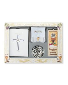 6pc Girls Blessed Trinity Missal Set with White Text Book Cover - P65