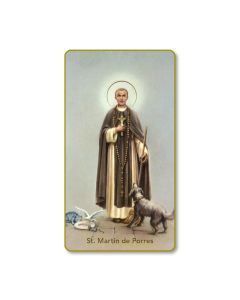 Saint Martin De Porres Holy Card