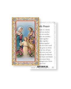 Family Prayer Holy Card
