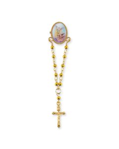 Saint Michael Gold Plated Oval Lapel Pin-P65