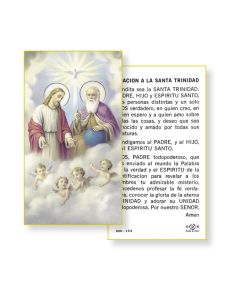 Holy Trinity Holy Card in Spanish
