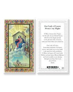 Our Lady of Loreto Laminated Holy Card for Fliers