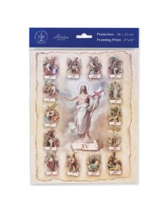 8" x 10" Stations of The Cross Print  (sold in inc. of 3)