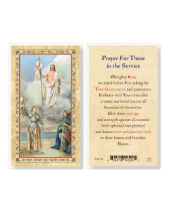 Prayer for Those in the Service Laminated Holy Card. Inc. of 25