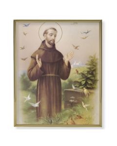 8" x 10" Gold Plaque Frame with a Saint Francis Print
