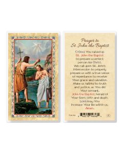 Prayer to St. John the Baptist Laminated Holy Card. Inc. of 25