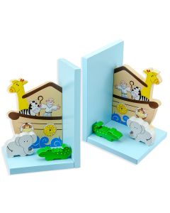 Noah's Ark Wooden Bookends