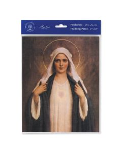 8" x 10" Immaculate Heart of Mary Print (sold in inc. of 3)