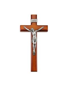 11" Two Tone Cross with Fine Pewter Corpus
