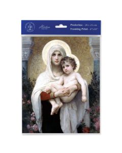 8" x 10" Bouguereau: Madonna of Roses Print  (sold in inc. of 3)