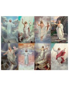 Risen Christ Eight-Up Micro Perforated Holy Cards