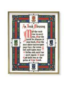 8" x 10" Gold Plaque Frame with a Irish Blessing Print