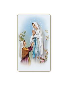 Our Lady of Lourdes Holy Card