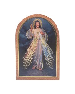 2 1/2" x 3 1/2" Divine Mercy Arched Standing Plaque
