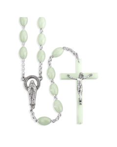 Luminous Oval Plastic Bead Rosary