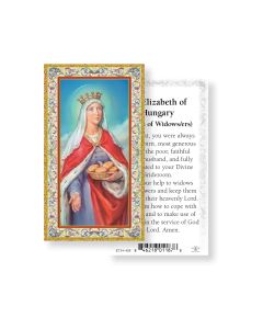 Saint Elizabeth Hungary Widows Holy Card