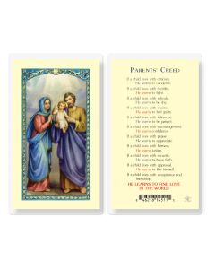 Parents Creed Holy Card