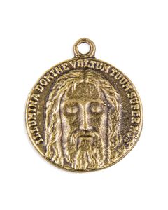 1" Bronze Holy Face of Jesus, Head of Christ Medal