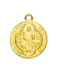 3/4" Gold Finish St. Benedict Jubilee Medal