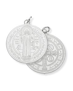 1 3/8" Stainless Steel St. Benedict Jubilee Medal
