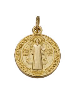 3/4" St. Benedict Gold Tone Jubilee Medal