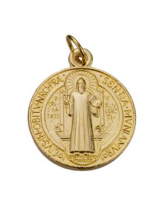 1" St. Benedict Gold Tone Jubilee Medal