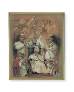 11" x 14" Gold Plaque Frame with a Pope John Paul II Print