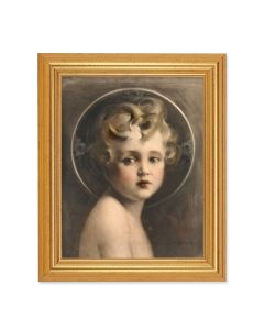 10" x 12" Gold Leaf Finish Beveled Frame with 8" x 10" Light of the World Textured Art