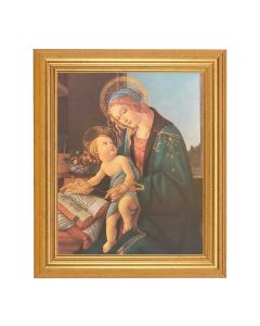 8" x 10" Botticelli: Virgin del Libro Print With 10" x 12" Gold Leaf Finish Beveled Frame 