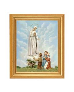 8" x 10" Immaculate Heart of Mary  with Children Print With 10" x 12" Gold Leaf Finish Beveled Frame 
