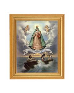 8" x 10" Caridad Del Cobre (O.L. of Charity) Print in 10"x12" Gold Leaf Finished Beveled Frame