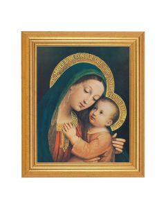 8" x 10" Our Lady of Good Counsel Print With 10" x 12" Gold Leaf Finish Beveled Frame 