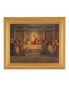 8" x 10" Chambers: Last Supper Print With 10" x 12" Gold Leaf Finish Beveled Frame 