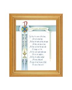 8" x 10" A House Blessing Print in a 10" x 12" Gold Leaf Finish Beveled Frame 